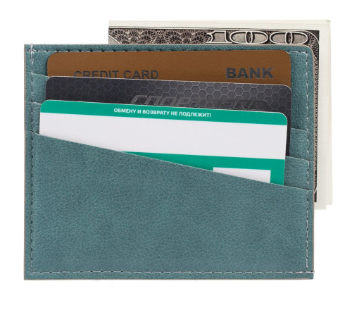 Чехол для карточек Petrus, голубой