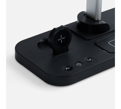 Настольная лампа с беспроводной зарядкой Power Light, черная