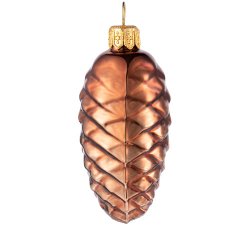 Елочная игрушка «Шишка», коричневая