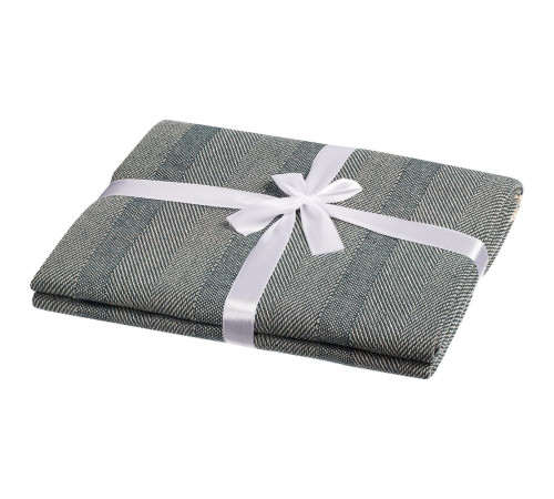 Плед «Сенеж», серо-синий