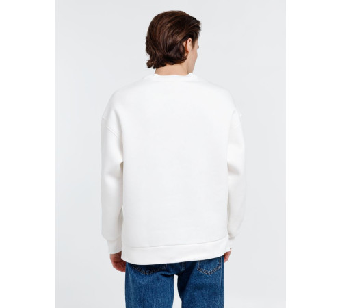 Свитшот оверсайз унисекс True Self, молочно-белый