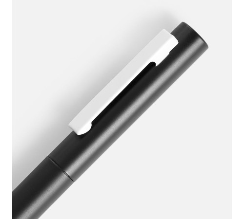 Ручка шариковая Inkolor, черная с белым