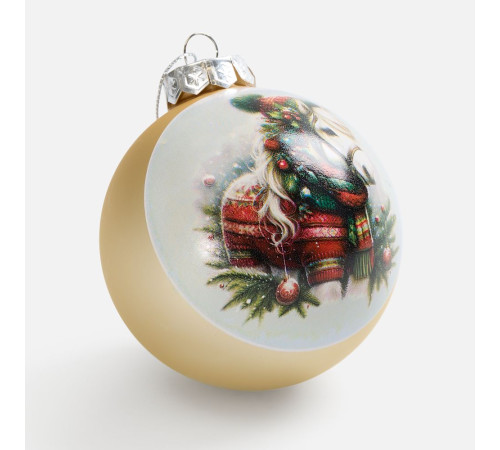 Елочный шар Finery Matt, 10 см, матовый золотистый