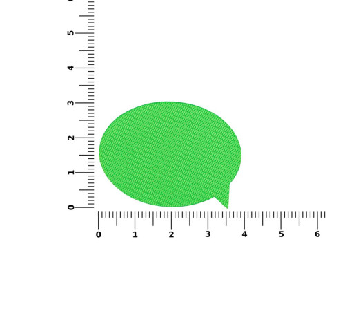 Наклейка тканевая Lunga Bubble, M, зеленый неон