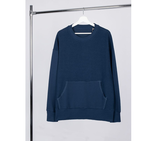 Свитшот оверсайз унисекс Vozduh, темно-синий