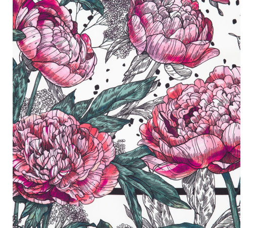 Платок шелковый Delicate, пионы