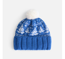 Шапка Holidale, синяя с молочным