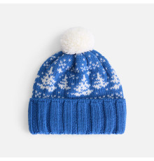 Шапка Holidale, синяя с молочным