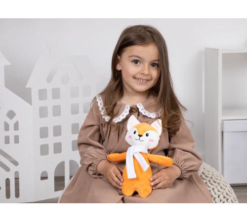 Мягкая игрушка Beastie Toys, лисенок с белым шарфом