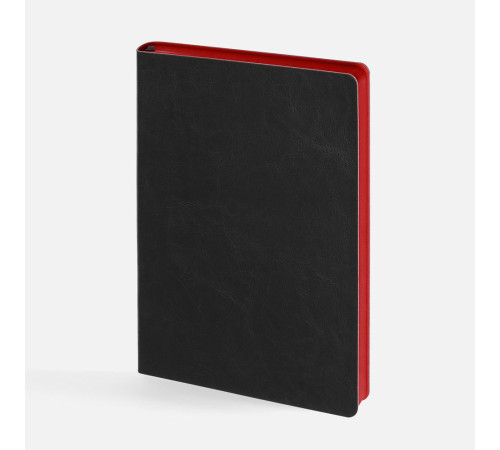 Ежедневник Doppio, недатированный, черный с красным