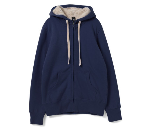 Толстовка унисекс на молнии Sherpa 280, темно-синяя