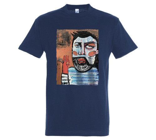 Футболка «У матросов нет вопросов», кобальт (темно-синяя)