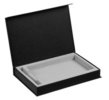 Коробка Silk с ложементом под ежедневник и ручку, ver. 2, черная