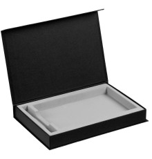 Коробка Silk с ложементом под ежедневник и ручку, ver. 2, черная