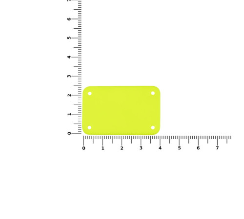 Лейбл из ПВХ Kreta, S, желтый неон