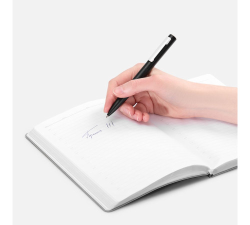 Ручка шариковая Inkolor, черная с белым