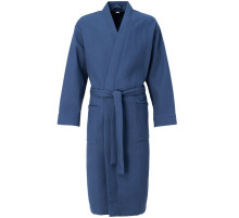 Халат вафельный Kimono, темно-синий
