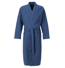 Халат вафельный Kimono, темно-синий