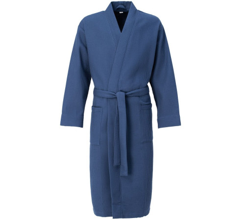 Халат вафельный Kimono, темно-синий