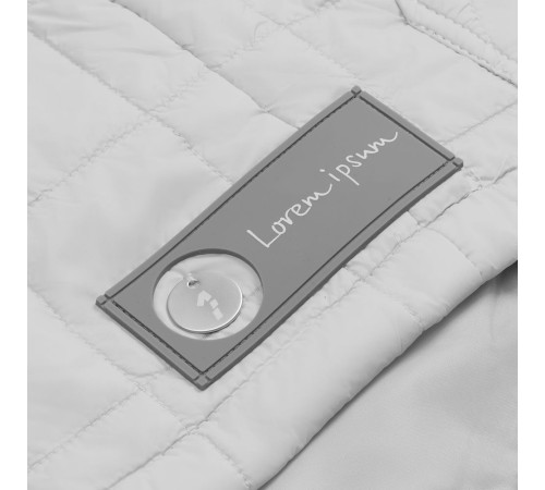 Лейбл из ПВХ с вырубкой «Круг», серый