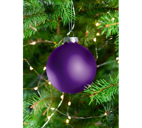 Елочный шар Finery Matt, 8 см, матовый фиолетовый