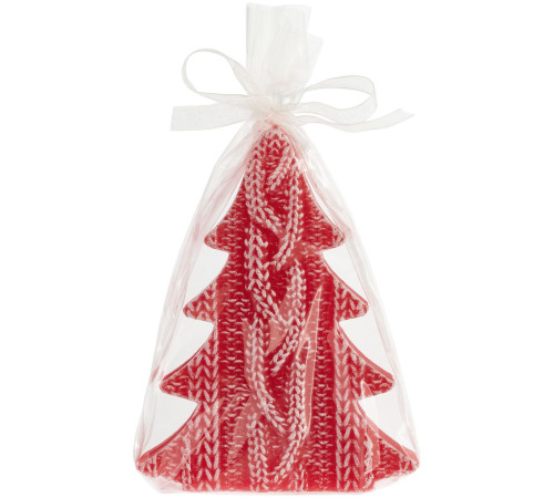 Свеча Kniteam, елка, красная