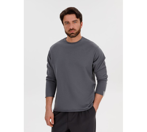 Лонгслив унисекс Siluetti Fuori, серый