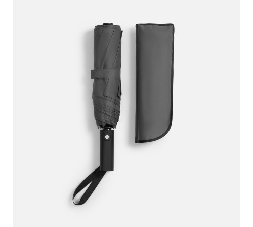 Зонт складной Smooth Move с плавным закрытием, серый