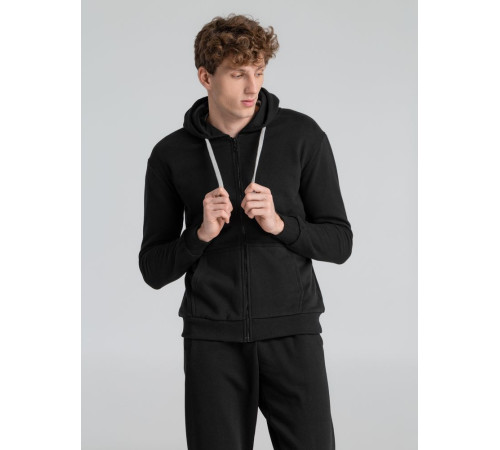 Толстовка на молнии с капюшоном Unit Siverga Heavy, черная