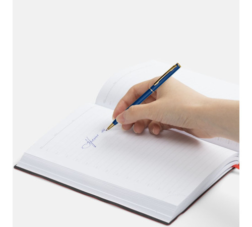 Ручка шариковая Hotel Gold, ver.2, матовая синяя