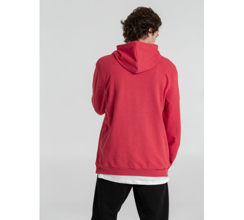 Толстовка с капюшоном унисекс Hoodie, красный меланж