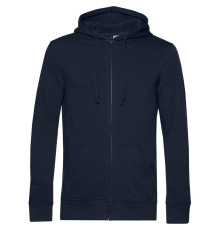 Толстовка на молнии с капюшоном унисекс BNC Inspire (Organic), темно-синяя