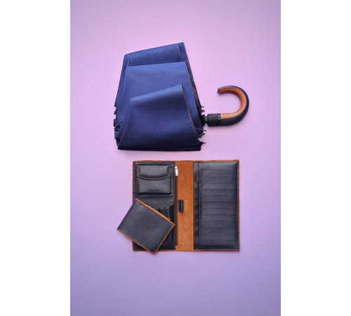 Складной зонт Palermo, темно-синий