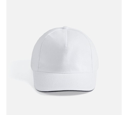 Бейсболка Long Beach, белая с темно-синим