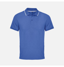 Рубашка поло унисекс Palermo, ярко-синяя с белым