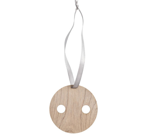 Деревянная подвеска Carving, в форме пуговицы Санты
