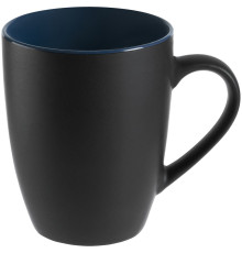 Кружка Bright Tulip, матовая, черная с синим