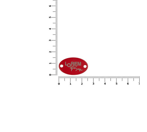 Шильдик металлический Alfa Oval, красный