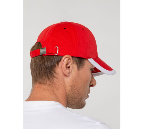 Бейсболка Honor, красная с белым кантом