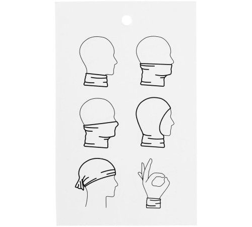 Многофункциональная бандана Dekko, серый меланж