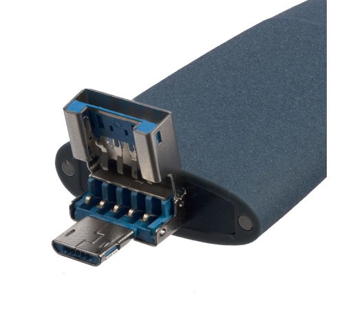 Флешка Pebble Universal, USB 3.0, серо-синяя, 32 Гб