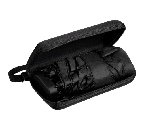 Зонт складной Color Action, в кейсе, черный