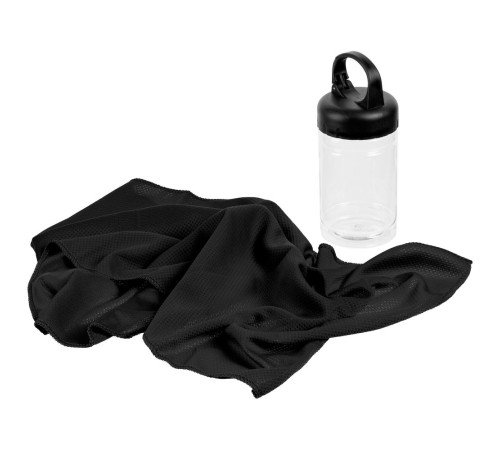 Охлаждающее полотенце Frio Mio в бутылке, черное