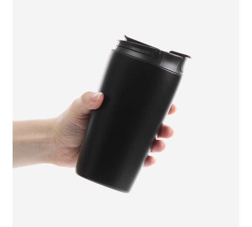 Термостакан с двумя поильниками Duetta, черный