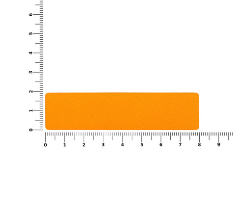 Наклейка тканевая Lunga, S, оранжевый неон