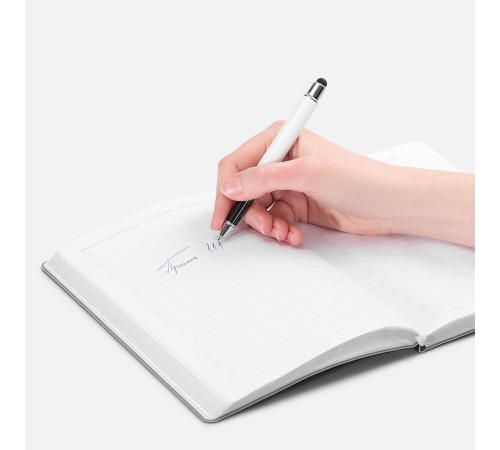 Роллер Scribo со стилусом, матовый белый