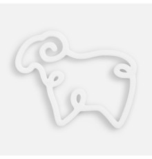 Подвеска «Барашек», 3D-печать, белая