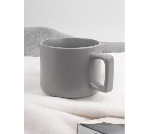 Чашка Jumbo в коробке матовая, светло-серая