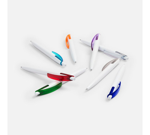 Ручка шариковая Bento, белая с красным