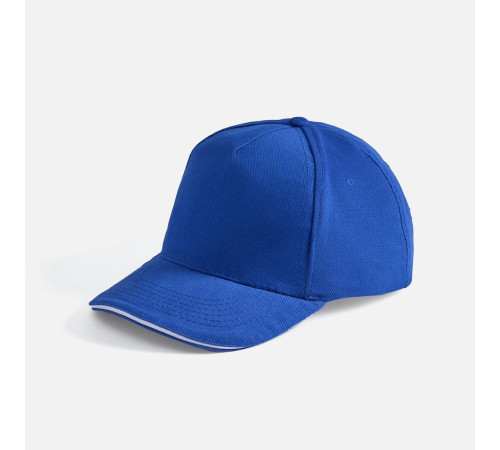 Бейсболка Long Beach, ярко-синяя с белым